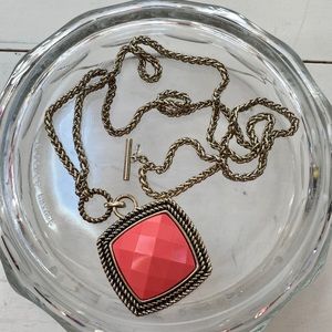 Gold Tone Necklace - long chain